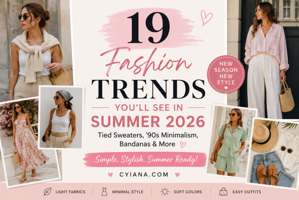 Women summer fashion trends 2026 featuring breathable dresses, pastel colors, and lightweight outfits for extreme heat