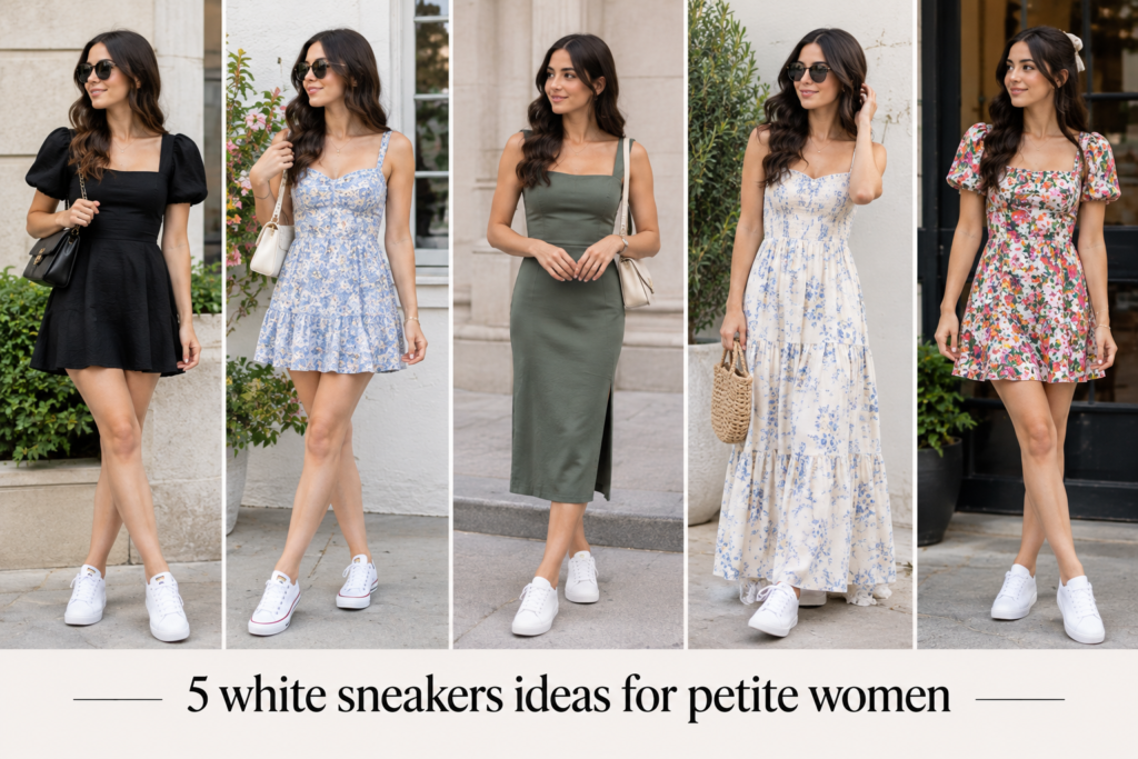 5 best white sneakers to wear with a dress